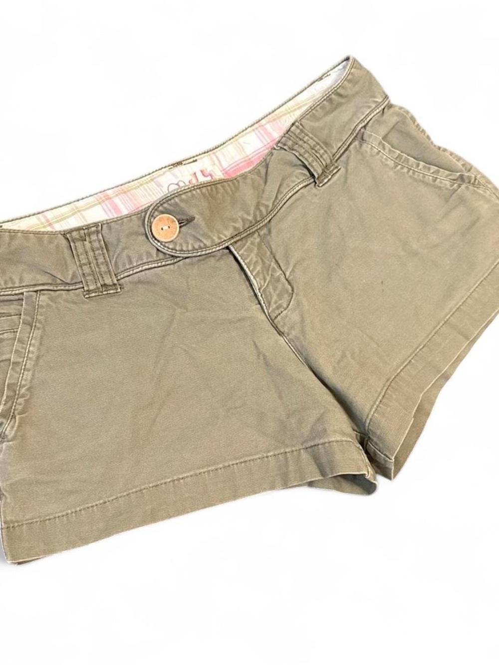 Vintage Y2K 2000s Ocean Pacific (OP) Khaki / Green Mini Shorts